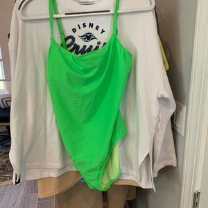 Green swimsuit read below so 14